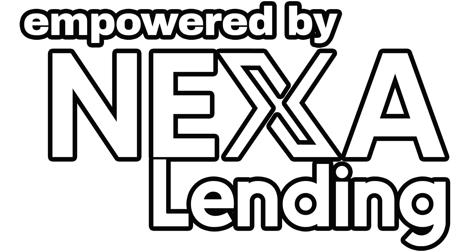 NEXA Lending Empowered By Logo White with Stroke